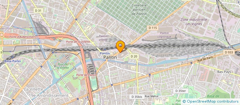 localisation de l'entreprise ECLIPSE à PANTIN