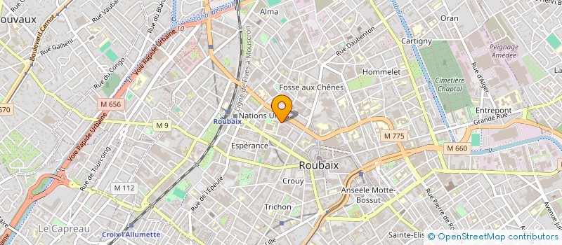localisation de l'entreprise ECLIPSE à ROUBAIX