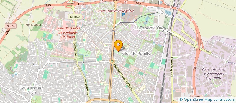 localisation de l'entreprise ECLOLINK à DIJON