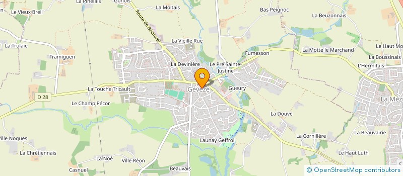 localisation de l'entreprise ECLORE à GEVEZE