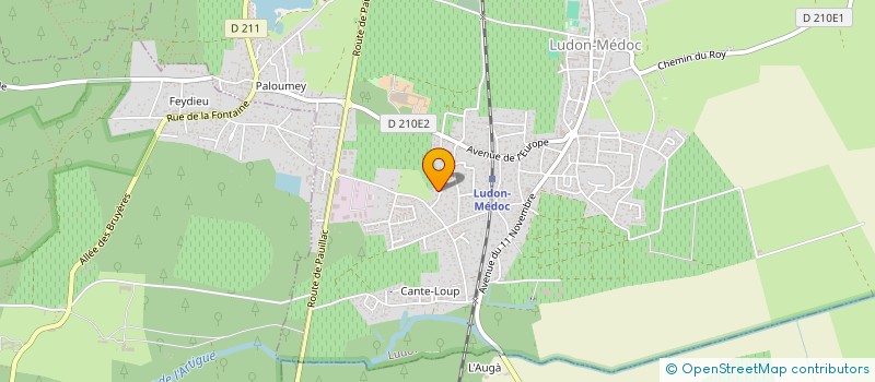 localisation de l'entreprise ECM 33 à LUDON-MEDOC