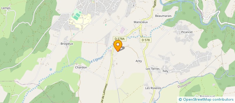 localisation de l'entreprise ECM à ROIFFIEUX