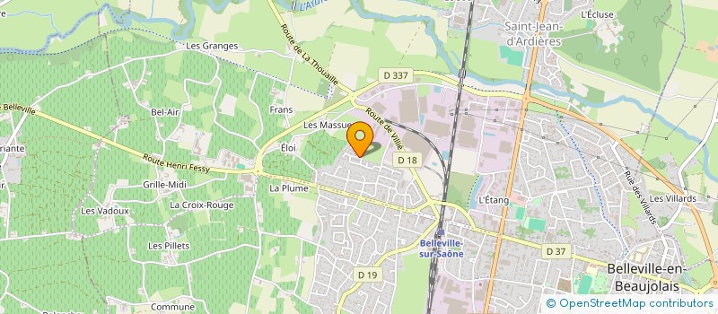 localisation de l'entreprise ECM  BELLEVILLE-EN-BEAUJOLAIS