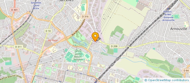 localisation de l'entreprise ECM à SARCELLES