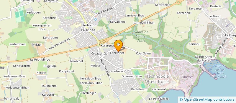 localisation de l'entreprise ECM  PLOUZANE