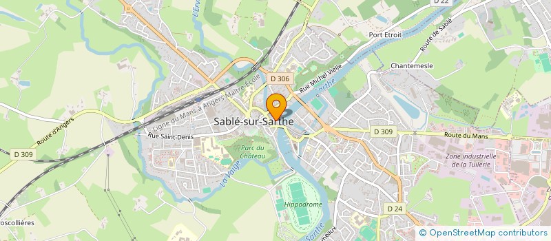 localisation de l'entreprise ECM'AIR à SABLE-SUR-SARTHE