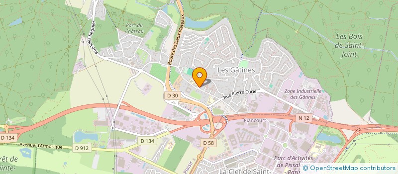 localisation de l'entreprise ECM FERMETURES à PLAISIR