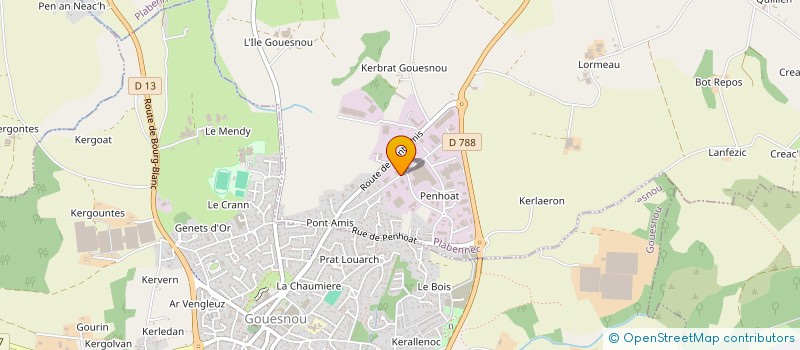 localisation de l'entreprise ECM GOURMELON (ETUDE ET CONCEPTION METALLIQUE) à PLABENNEC