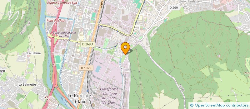 localisation de l'entreprise ECM GREENTECH ENGINEERING  LE PONT-DE-CLAIX