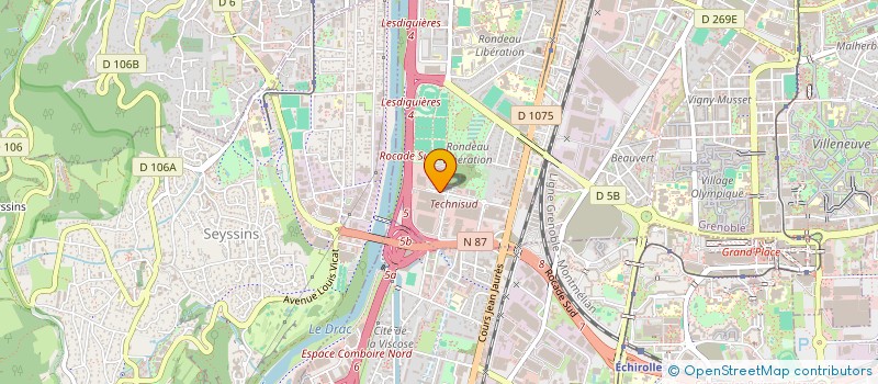 localisation de l'entreprise ECM GROUP à GRENOBLE