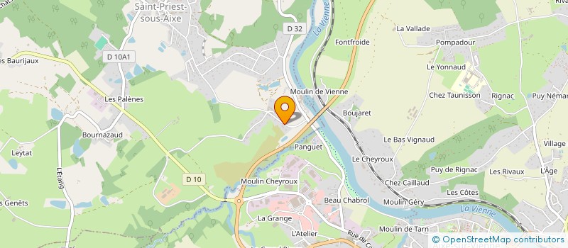 localisation de l'entreprise ECM IMMO à SAINT-PRIEST-SOUS-AIXE