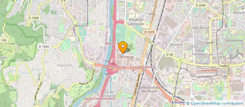 localisation de l'entreprise ECM INFRAFOURS à GRENOBLE