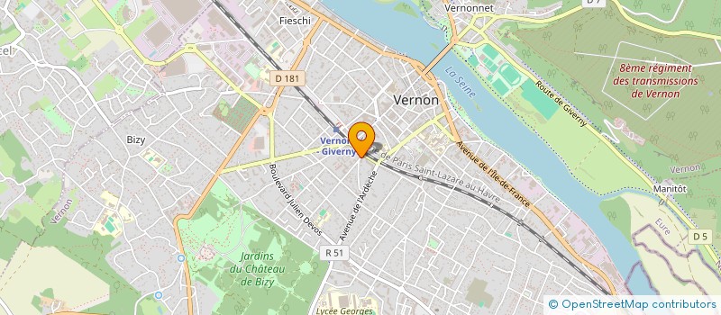 localisation de l'entreprise ECMG à VERNON