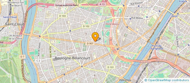localisation de l'entreprise ECO ASSISTANCE  BOULOGNE-BILLANCOURT