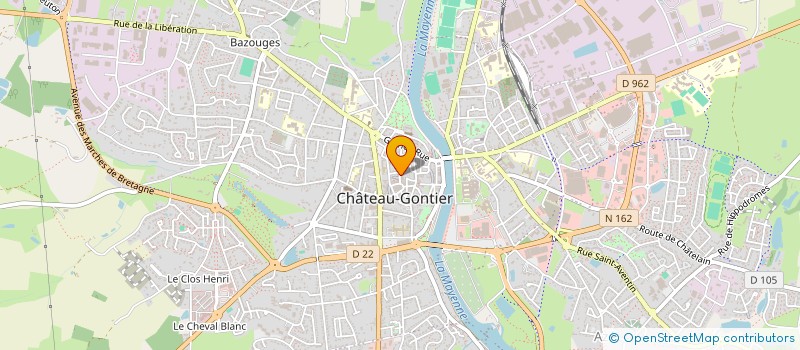 localisation de l'entreprise ECO ATTITUDES  CHATEAU-GONTIER-SUR-MAYENNE