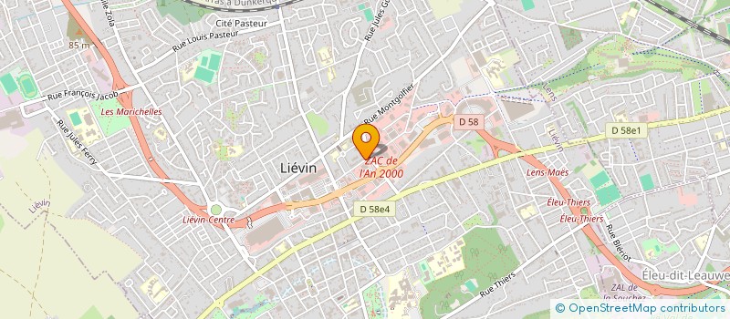 localisation de l'entreprise ECO BAT  LIEVIN