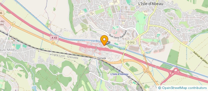 localisation de l'entreprise ECO BAT ENERGIE à L'ISLE-D'ABEAU