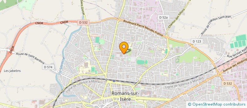 localisation de l'entreprise ECO BAT ISOLATION à ROMANS-SUR-ISERE