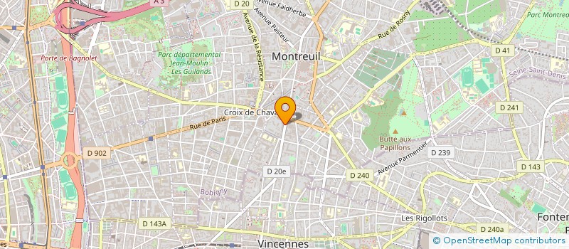 localisation de l'entreprise ECO BAT SARL à MONTREUIL