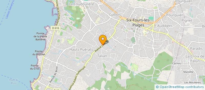 localisation de l'entreprise ECO BATIMENT à SIX-FOURS-LES-PLAGES
