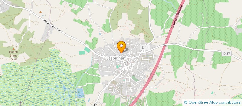 localisation de l'entreprise ECO BATISSEURS OCCITANS  LESPIGNAN