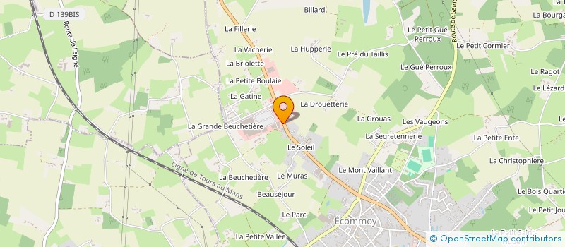 localisation de l'entreprise ECO BAZAR à ECOMMOY