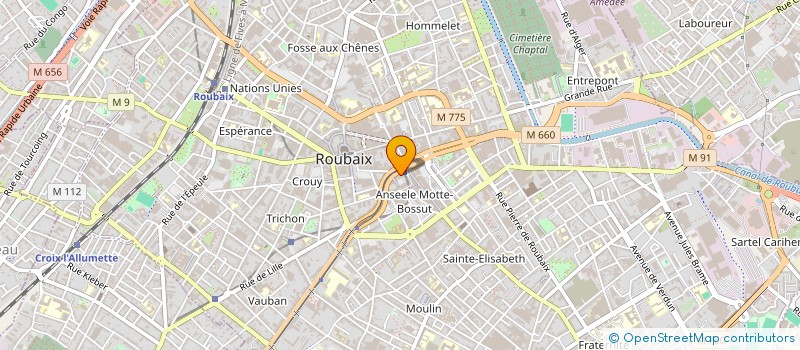 localisation de l'entreprise ECO BENNES SERVICES  ROUBAIX