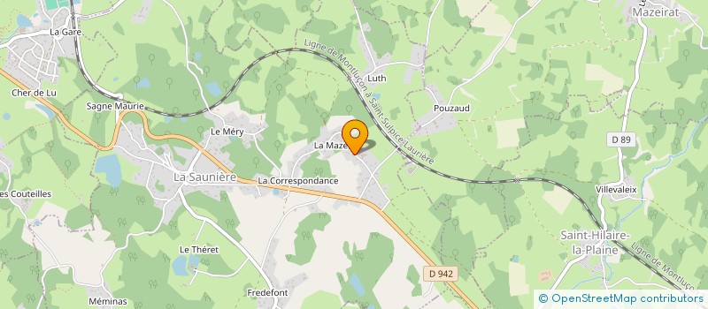 localisation de l'entreprise ECO BIO MENUISERIES MATERIAUX à LA SAUNIERE