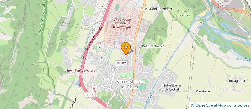 localisation de l'entreprise ECO BIO NETTOYAGE ET PEINTURE  VARCES-ALLIERES-ET-RISSET