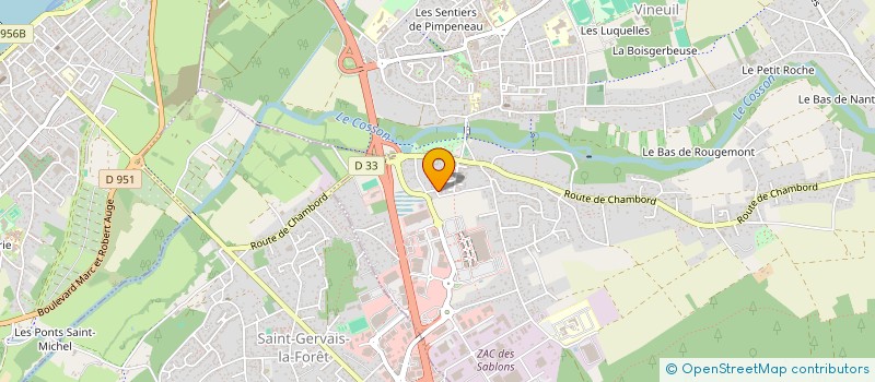 localisation de l'entreprise ECO BLOIS  VINEUIL