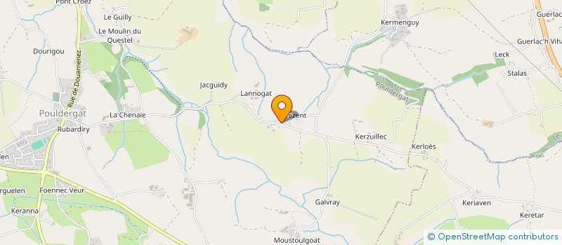 localisation de l'entreprise ECO BOIS BREIZH  POULDERGAT