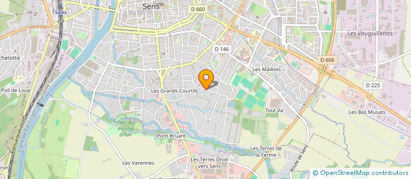 localisation de l'entreprise ECO BTP INNOVATION  SENS