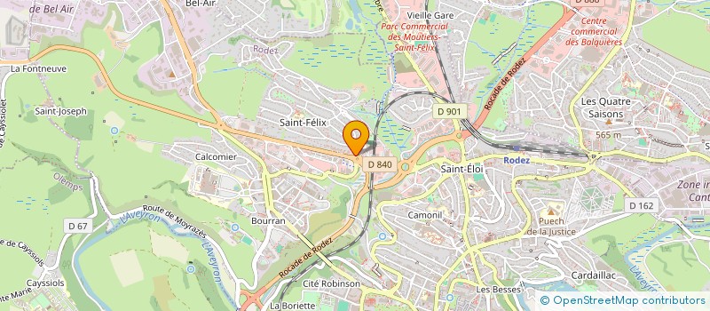 localisation de l'entreprise ECO CALORIFUGE  RODEZ