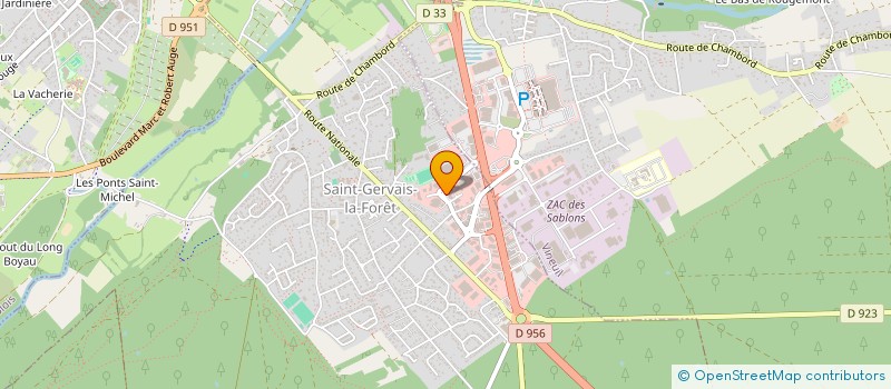 localisation de l'entreprise ECO CHALEUR DE BLOIS à SAINT-GERVAIS-LA-FORET
