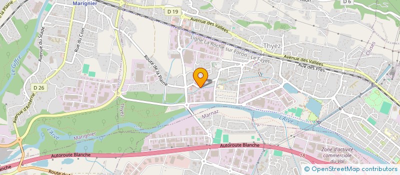 localisation de l'entreprise ECO CHARPENTE 74  THYEZ