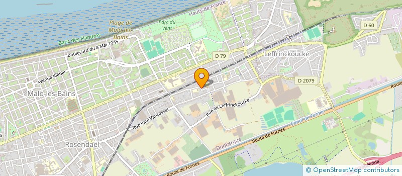 localisation de l'entreprise ECO.CHAUFFAGE SERVICE à DUNKERQUE