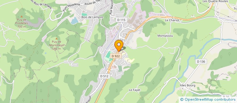 localisation de l'entreprise ECO DIAGNOSTICS CANTAL à YDES
