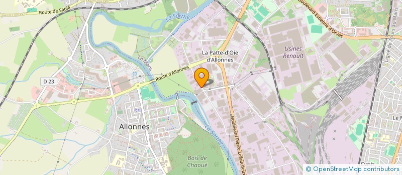 localisation de l'entreprise ECO ENERGIE HABITAT à LE MANS
