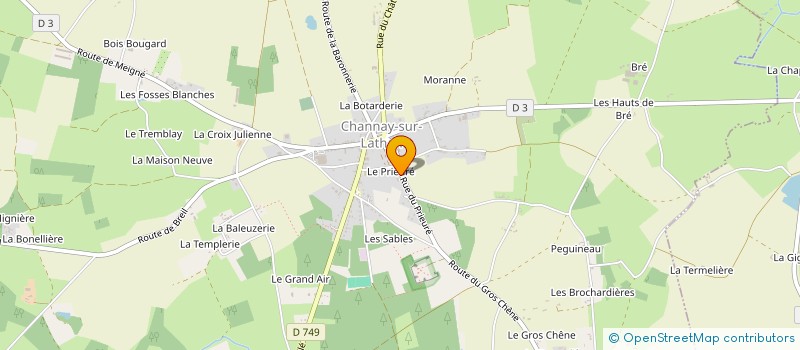 localisation de l'entreprise ECO ENERGIES 49 / 37 à CHANNAY-SUR-LATHAN
