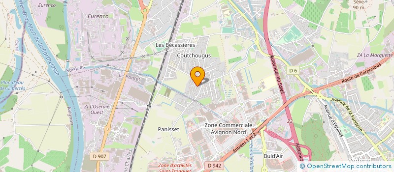 localisation de l'entreprise ECO ENERGIES HABITAT à SORGUES