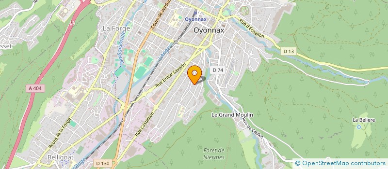 localisation de l'entreprise ECO ENERGY à OYONNAX