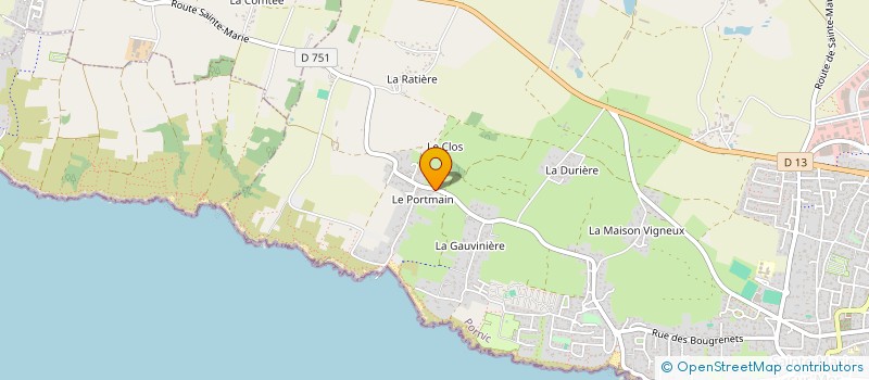 localisation de l'entreprise ECO-FERME DU PORTMAIN à PORNIC