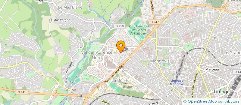 localisation de l'entreprise ECO FERMETURES LIMOUSINE à LIMOGES