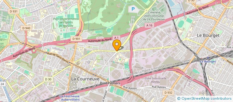 localisation de l'entreprise ECO FIX à LA COURNEUVE