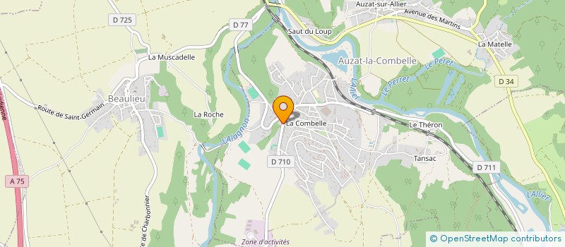 localisation de l'entreprise ECO-FLAMME  AUZAT-LA-COMBELLE