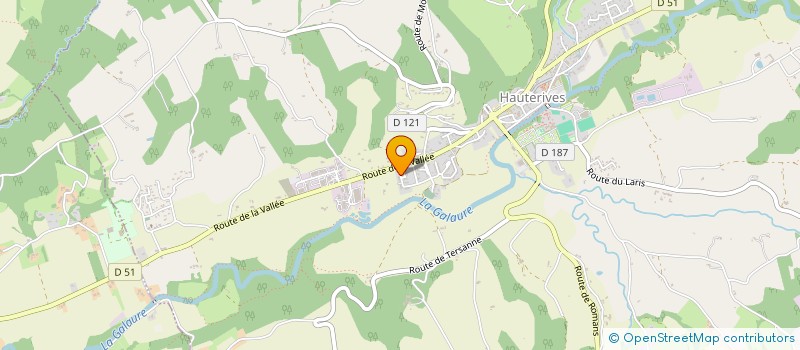 localisation de l'entreprise ECO'FLAMME  HAUTERIVES