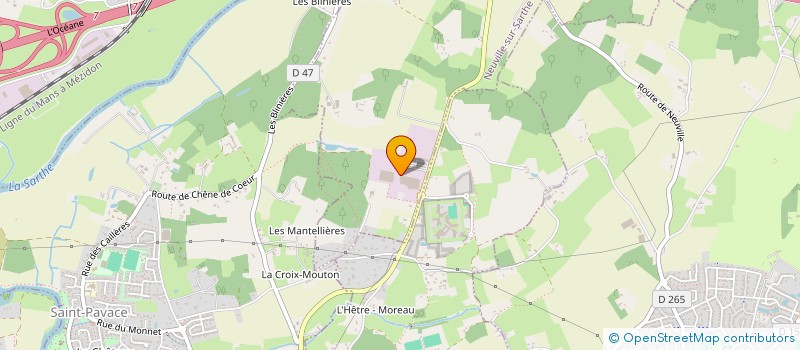 localisation de l'entreprise ECO-GESTE-HABITAT  NEUVILLE-SUR-SARTHE