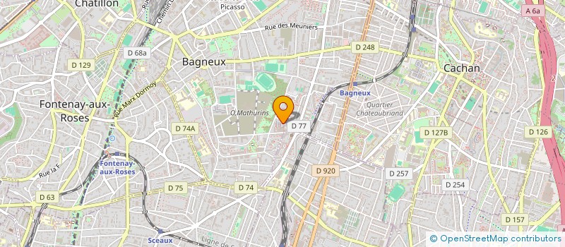 localisation de l'entreprise ECO'HABITAT  BAGNEUX