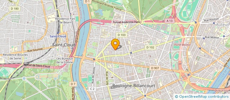 localisation de l'entreprise ECO HABITAT à BOULOGNE-BILLANCOURT