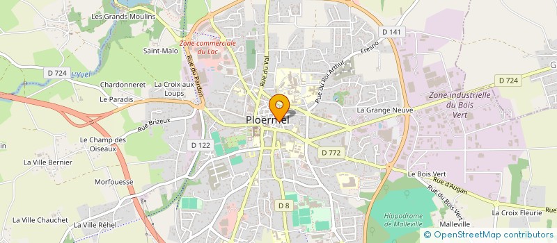 localisation de l'entreprise ECO-HABITAT BROCELIANDE  PLOERMEL